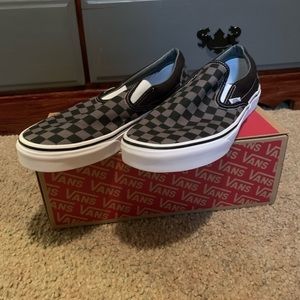 Vans grey and black check